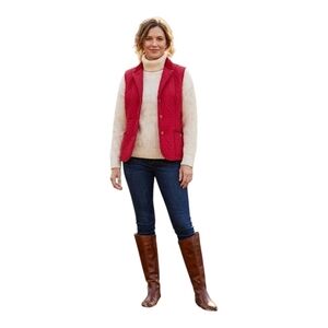 Talbots Vest Women's  Button Front Top Fleece Lined Casual Outdoors, M, Preowned